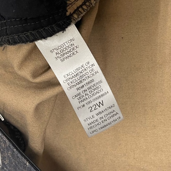 Democracy Black Brown Leopard Print Skinny Jeans Size 22W - Picture 6 of 7